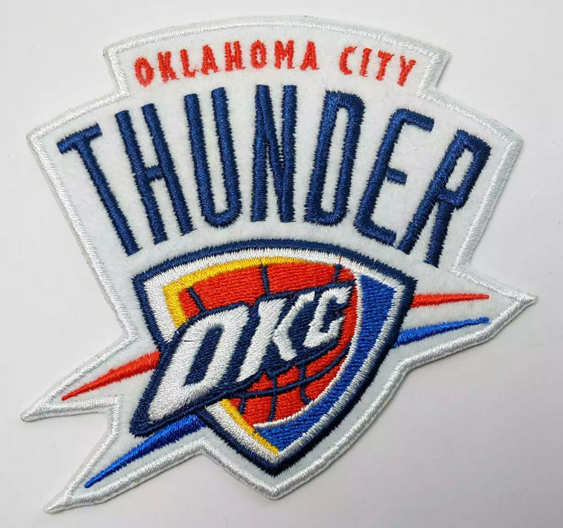 Oklahoma City Thunder Logo Iron on Patch 8cmx8.2cm